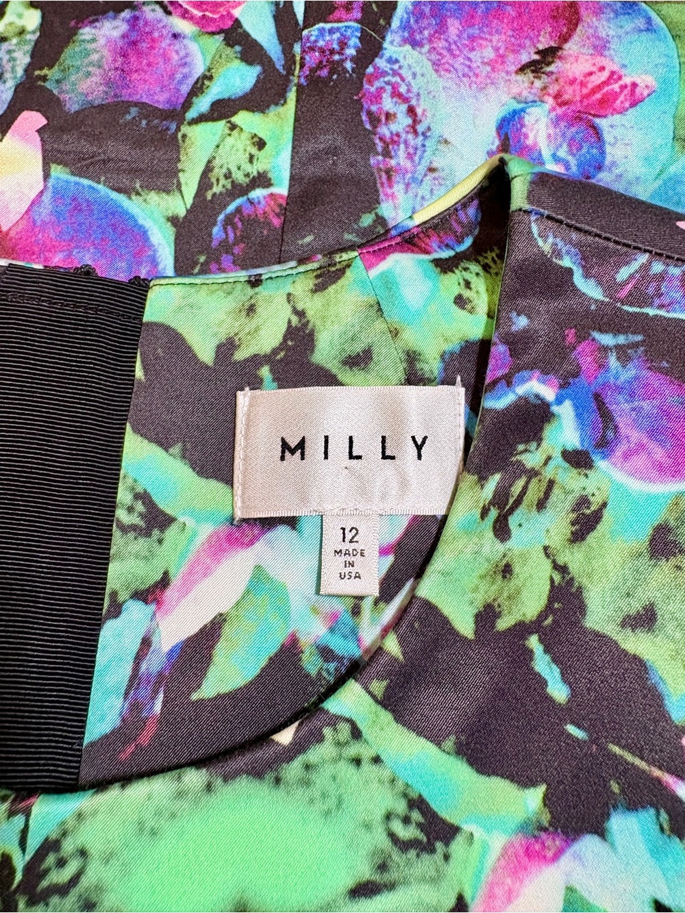 MILLY Coco Orchard Printed Sheath Dress Size 12 - Picture 8 of 10